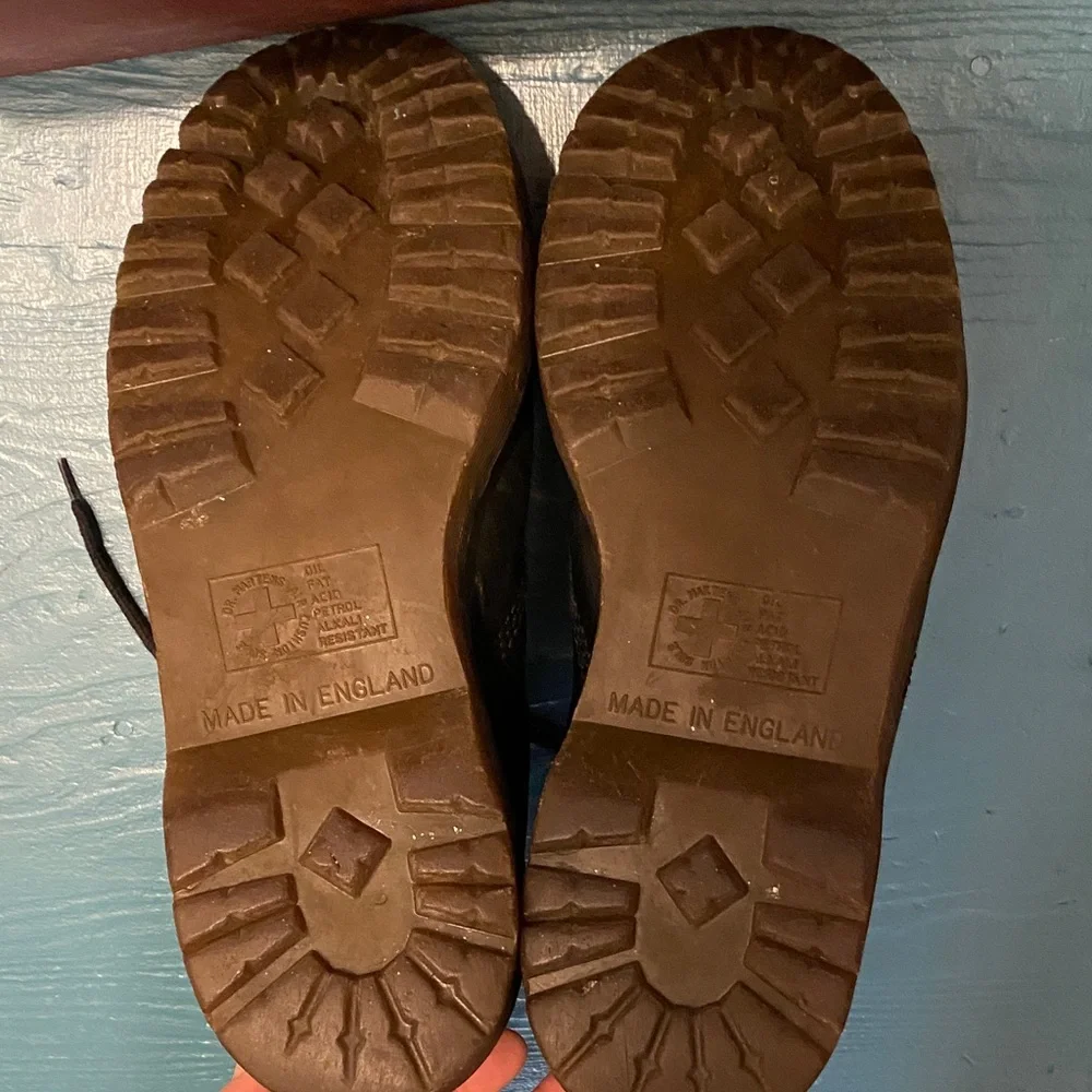 Dr. Martens Black Leather 8287 Men's Boots Made in England - Picture 3 of 6